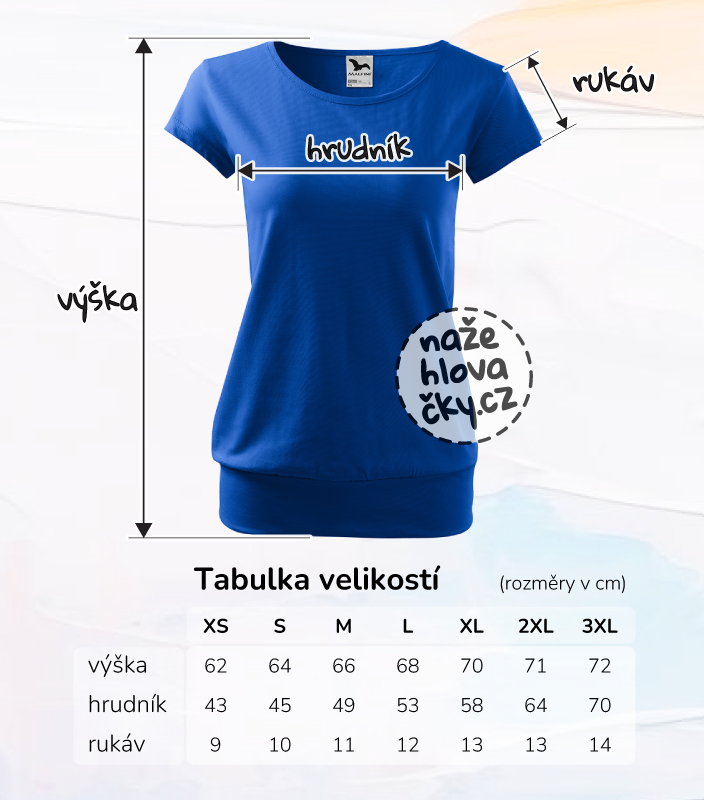 Tričko CITY dámské královská modrá
