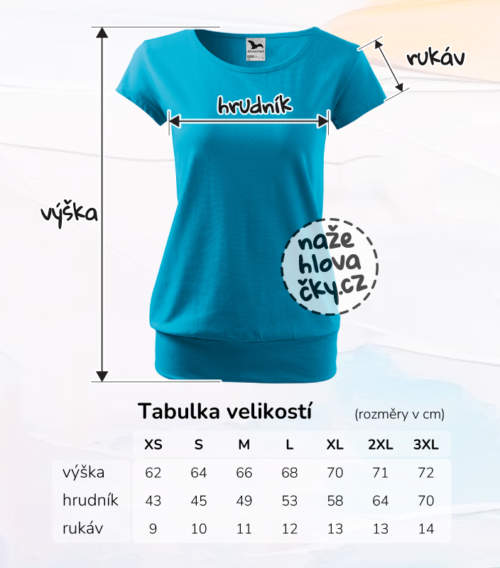 Tričko CITY dámské tyrkysová