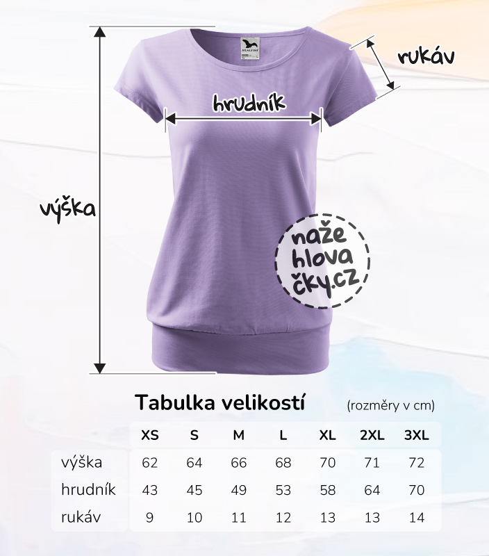 Tričko CITY dámské levandulová