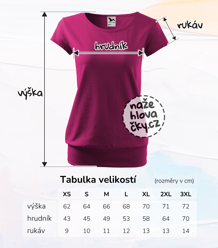 Tričko CITY dámské fuchsia red