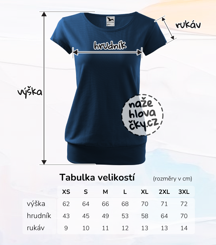 Tričko CITY dámské půlnoční modrá