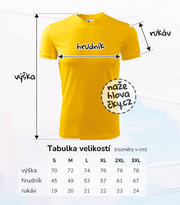 Tričko FANTASY pánské žlutá