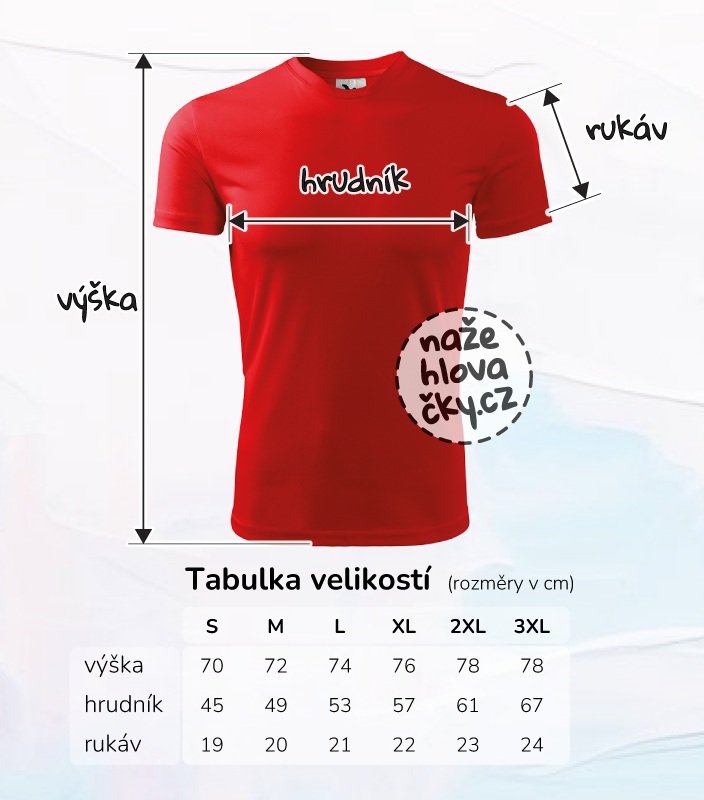 Tričko FANTASY pánské červená