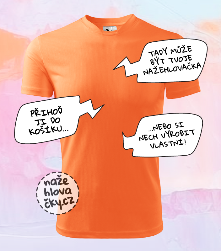 Tričko FANTASY pánské neon mandarine