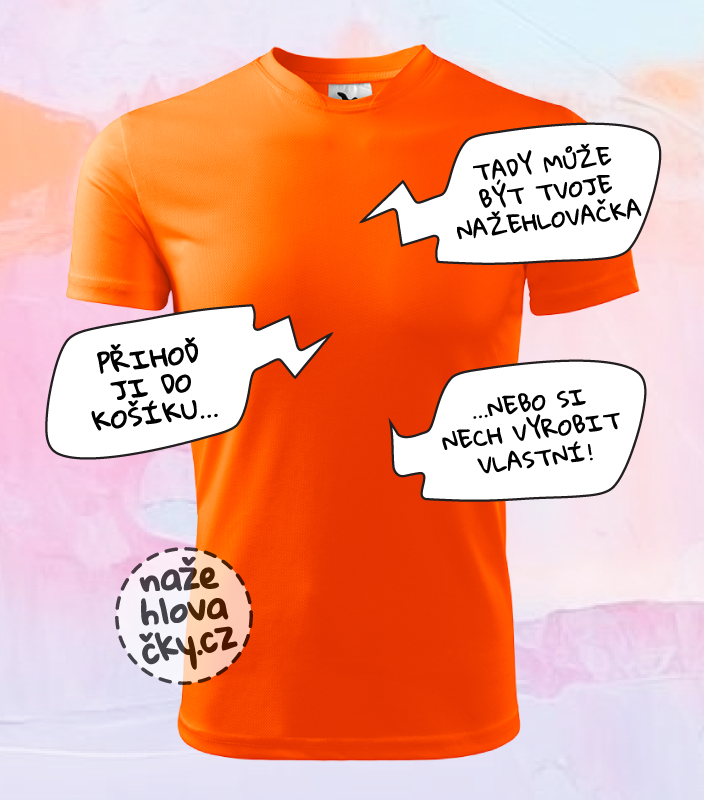 Tričko FANTASY pánské neon orange