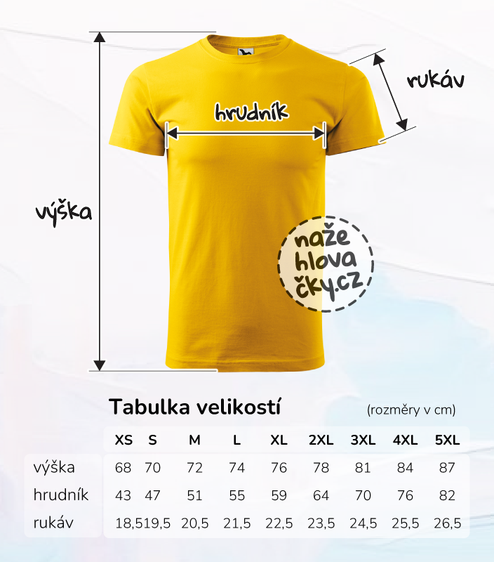 Tričko BASIC pánské žlutá