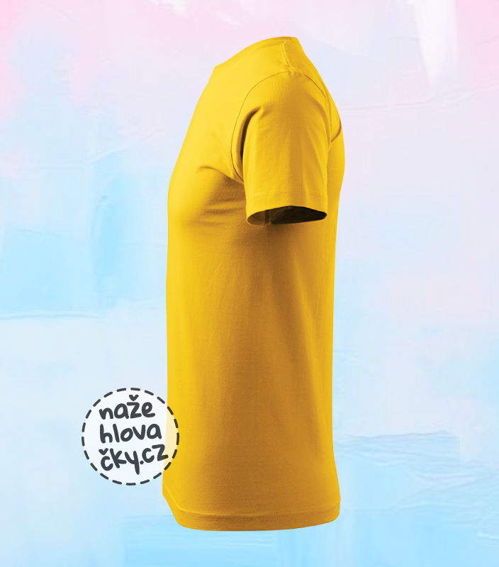 Tričko BASIC pánské žlutá