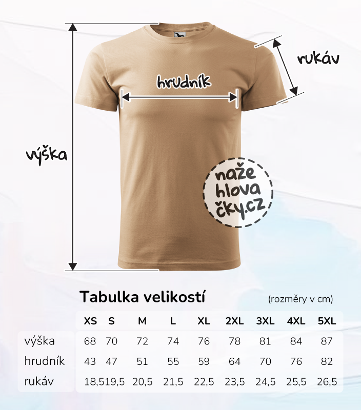Tričko BASIC pánské písková