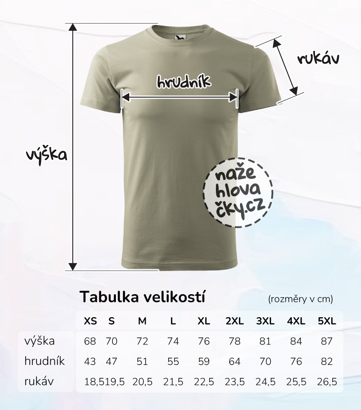 Tričko BASIC pánské světlá khaki