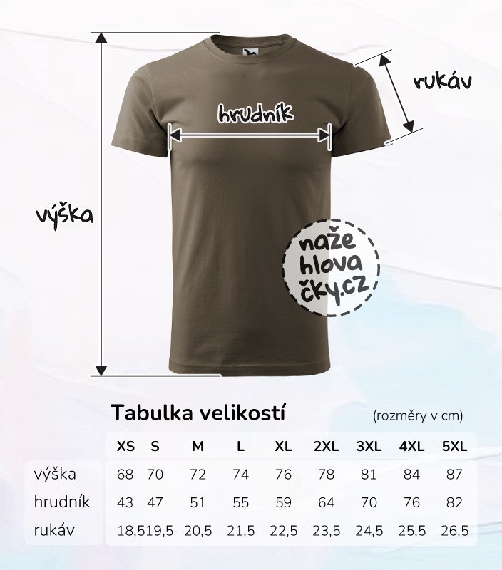 Tričko BASIC pánské army