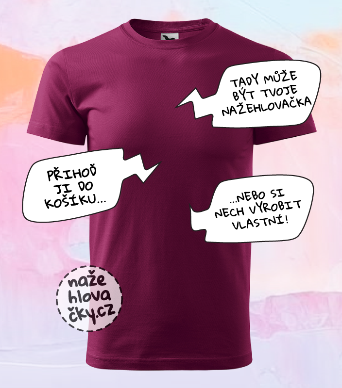 Tričko BASIC pánské fuchsiová