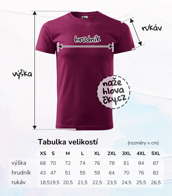 Tričko BASIC pánské fuchsiová