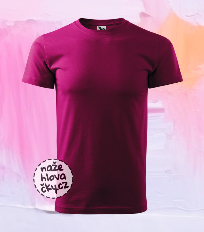 Tričko BASIC pánské fuchsia red