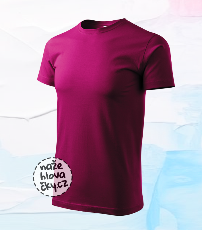 Tričko BASIC pánské fuchsia red