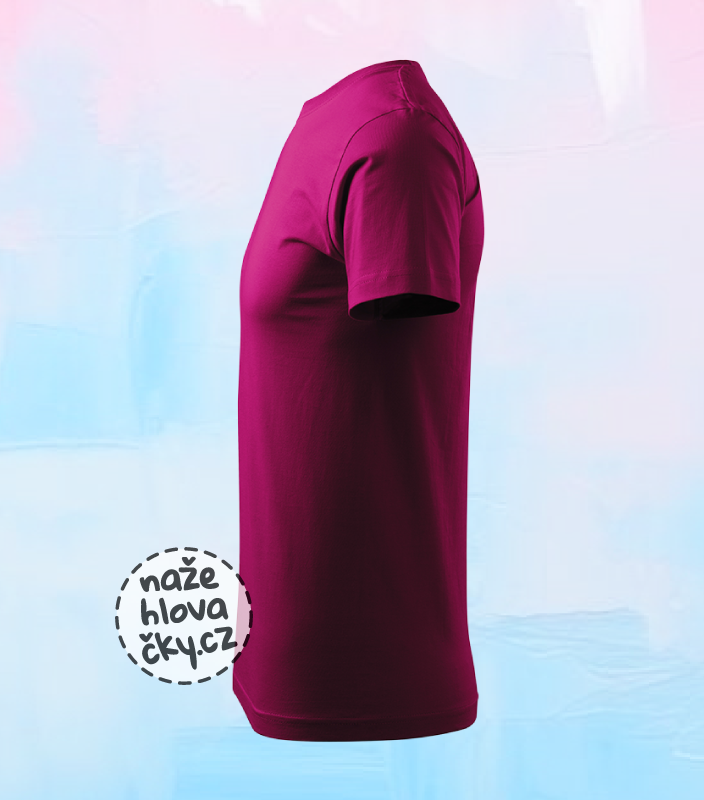 Tričko BASIC pánské fuchsia red