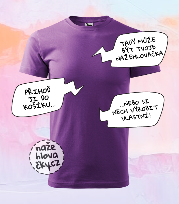 Tričko BASIC pánské fialová