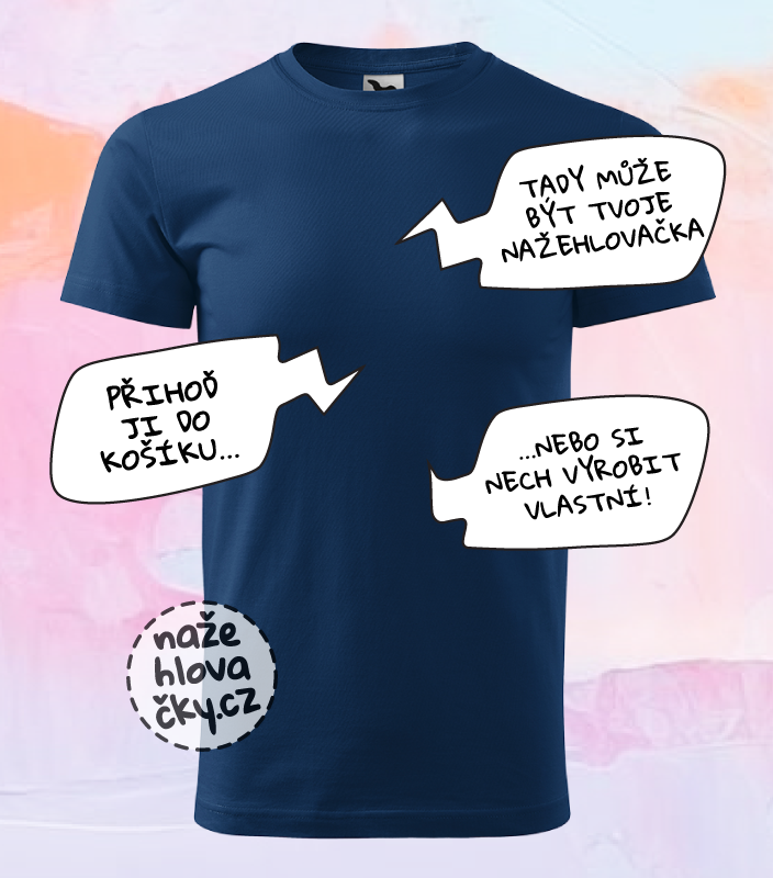 Tričko BASIC pánské půlnoční modrá
