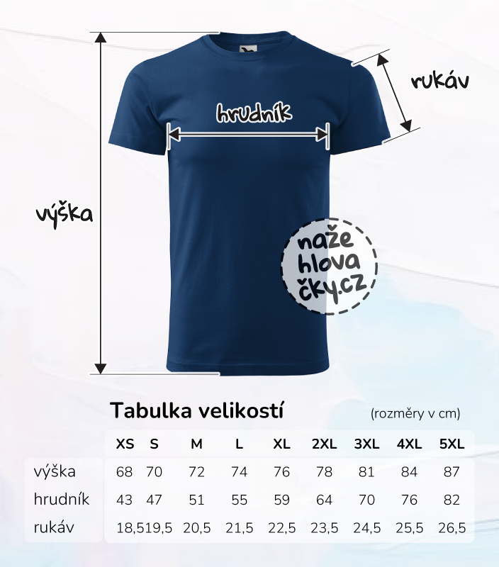 Tričko BASIC pánské půlnoční modrá