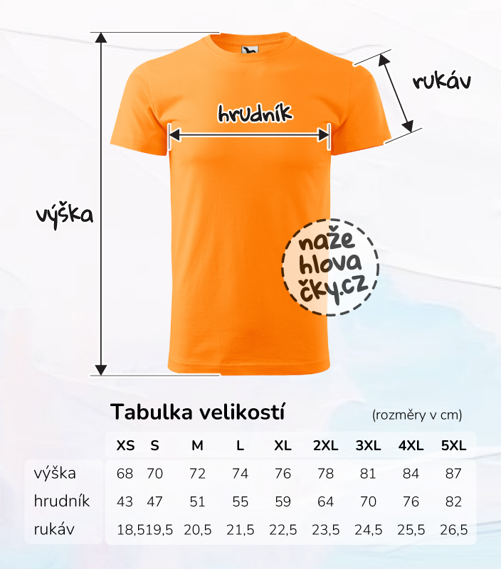 Tričko BASIC pánské tangerine orange
