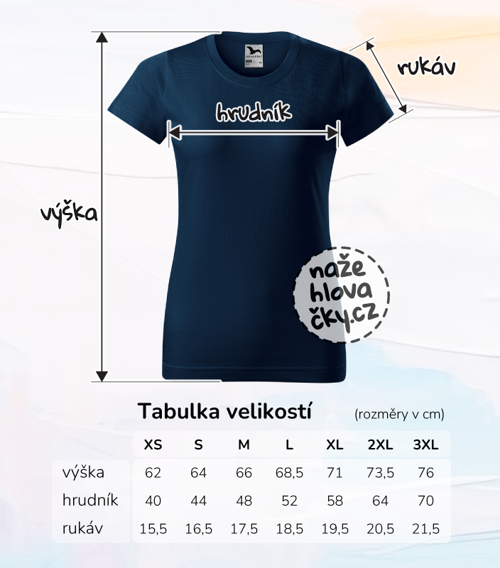 Tričko BASIC dámské námořní modrá