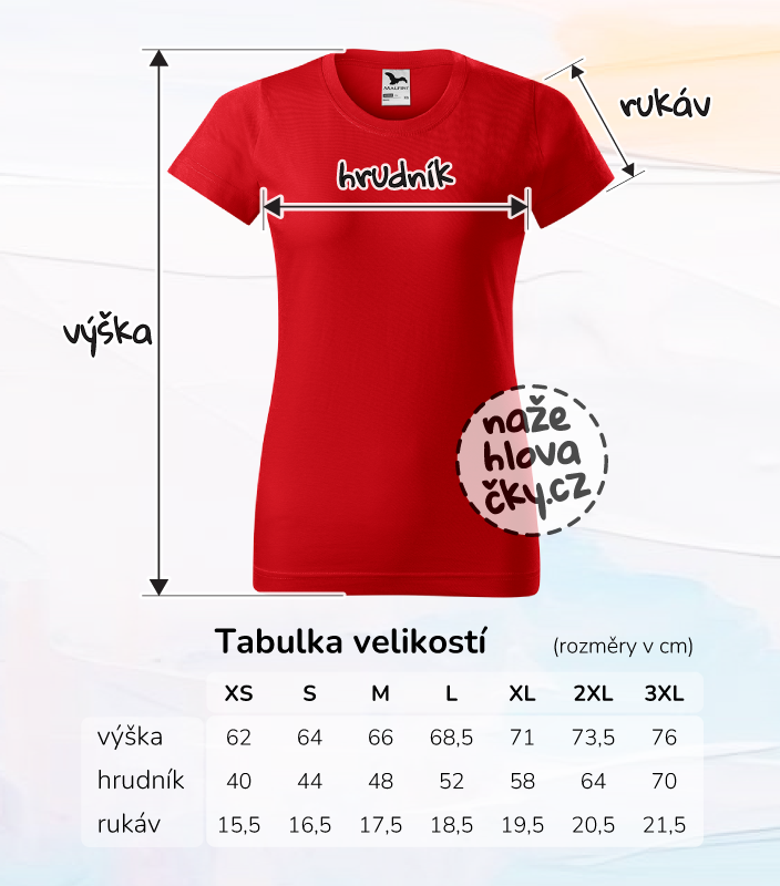Tričko BASIC dámské červená