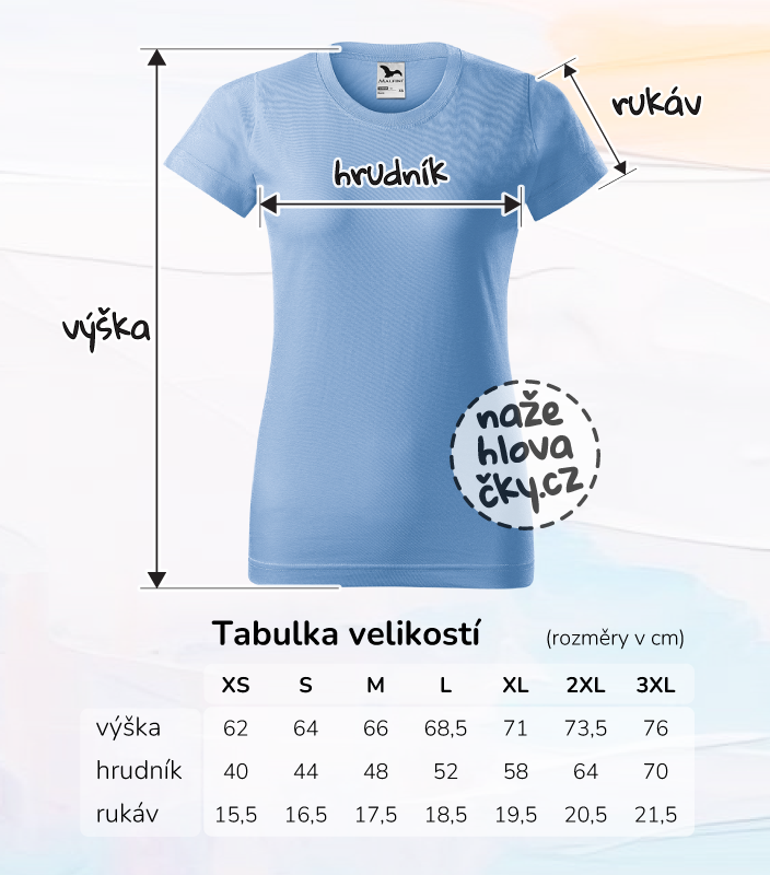 Tričko BASIC dámské nebesky modrá