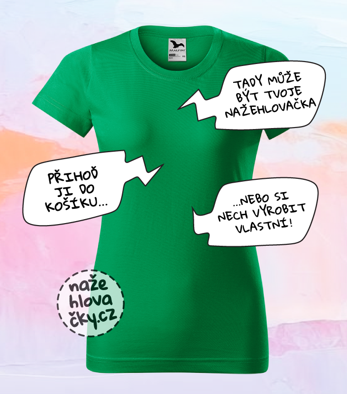 Tričko BASIC dámské středně zelená