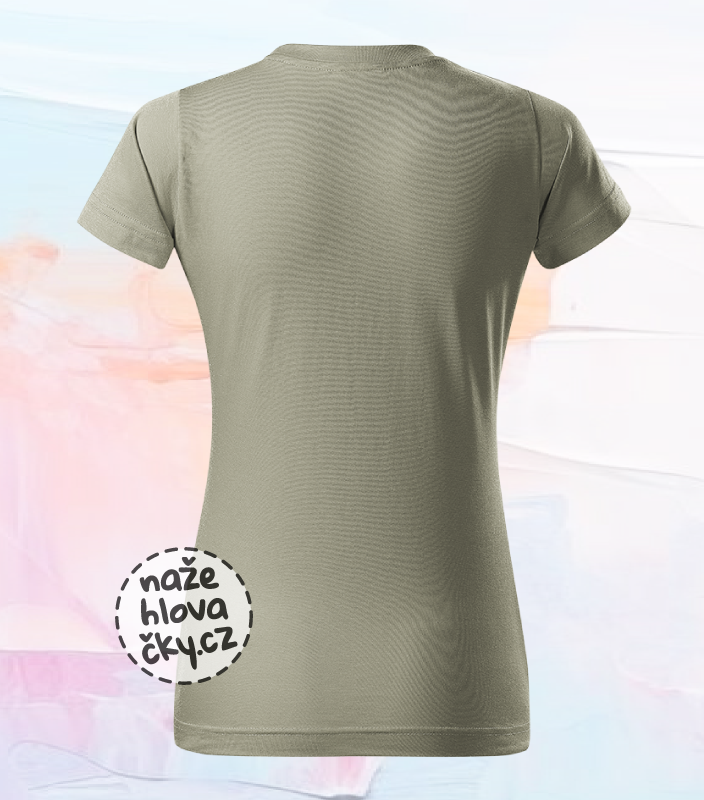 Tričko BASIC dámské světlá khaki