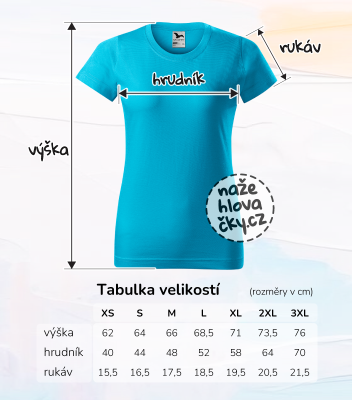 Tričko BASIC dámské tyrkysová