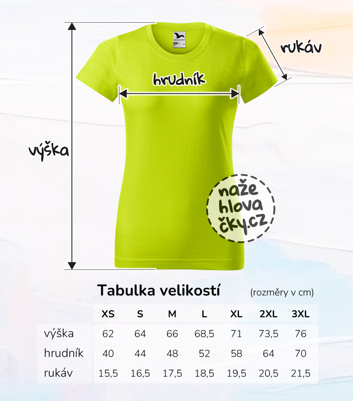 Tričko BASIC dámské limetková