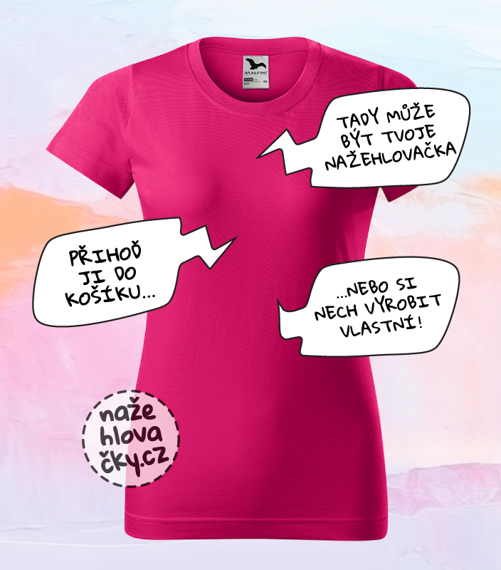 Tričko BASIC dámské malinová