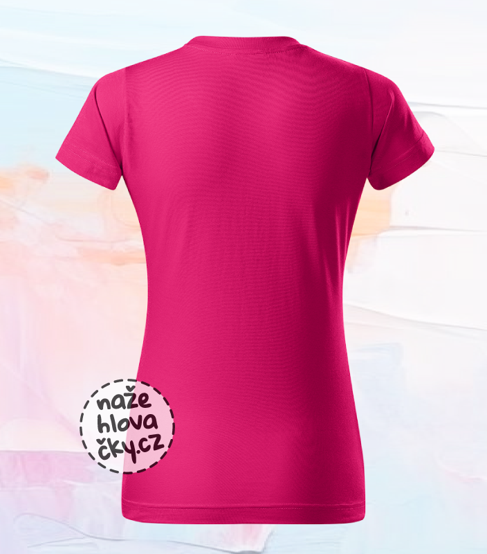 Tričko BASIC dámské malinová