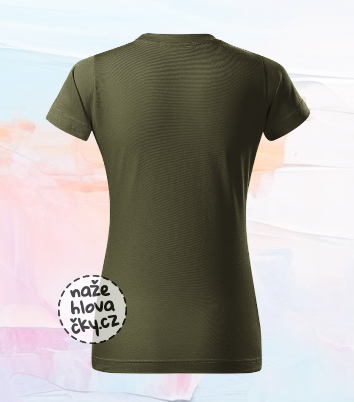 Tričko BASIC dámské military