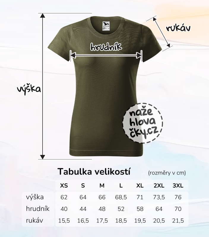 Tričko BASIC dámské military