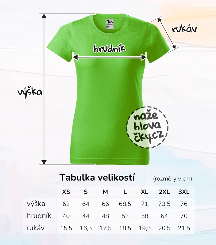 Tričko BASIC dámské apple green