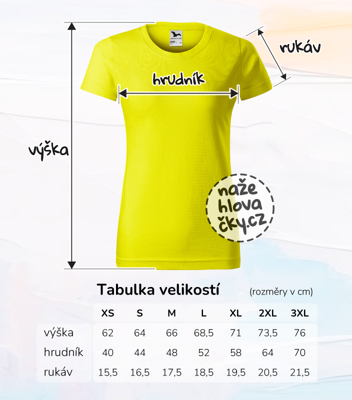 Tričko BASIC dámské citronová