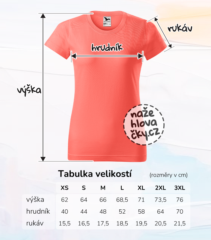 Tričko BASIC dámské korálová