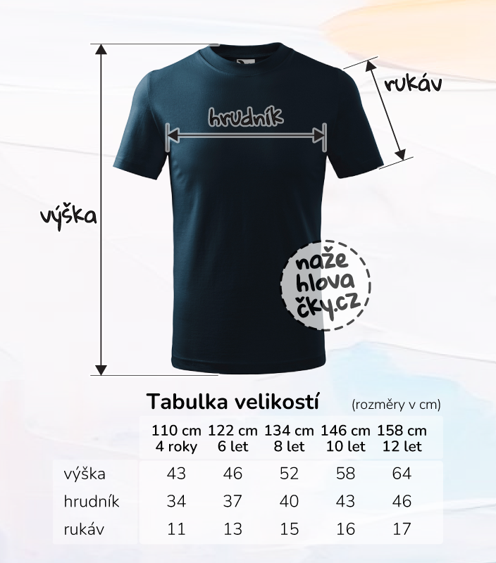 Tričko BASIC dětské námořní modrá