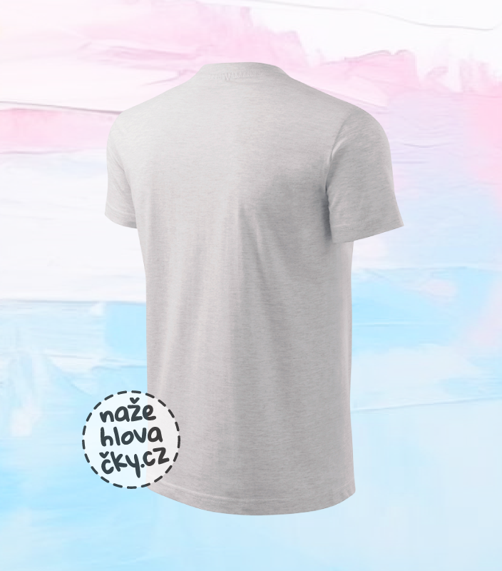 Tričko BASIC dětské světle šedý melír
