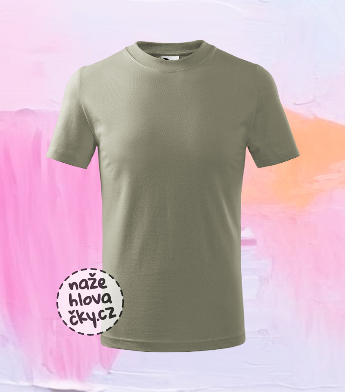 Tričko BASIC dětské světlá khaki