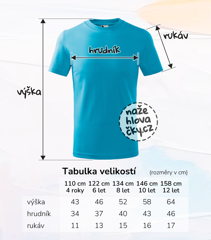 Tričko BASIC dětské tyrkysová