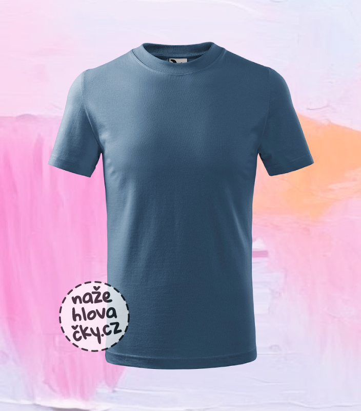 Tričko BASIC dětské denim