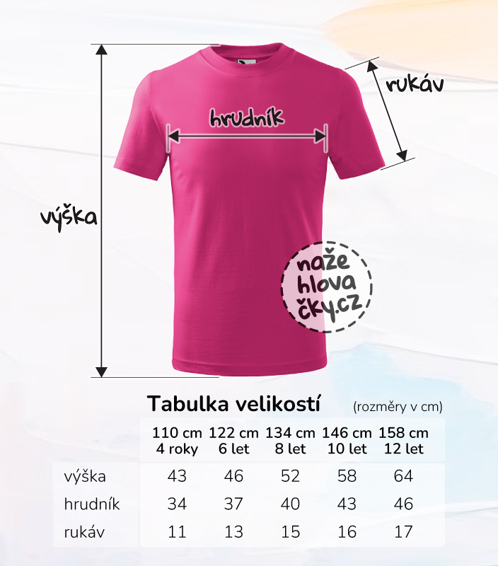 Tričko BASIC dětské malinová
