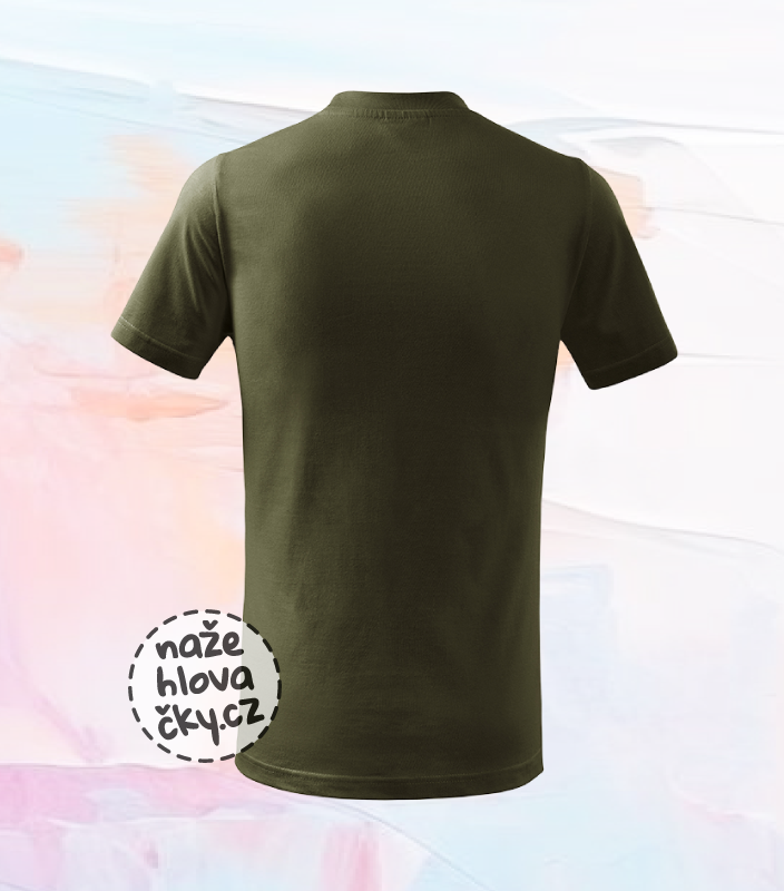 Tričko BASIC dětské military