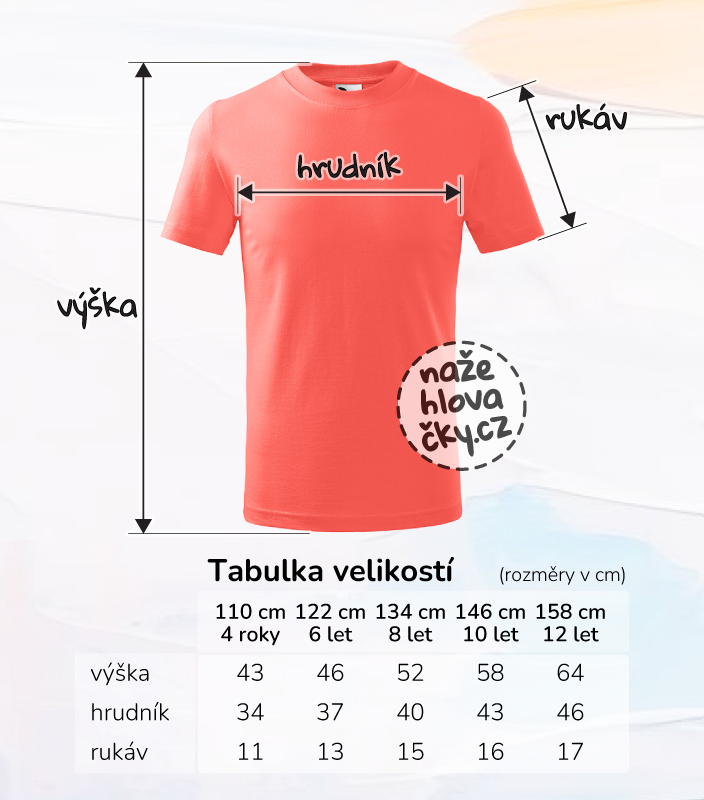 Tričko BASIC dětské korálová
