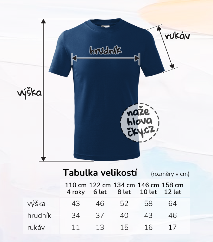 Tričko BASIC dětské půlnoční modrá