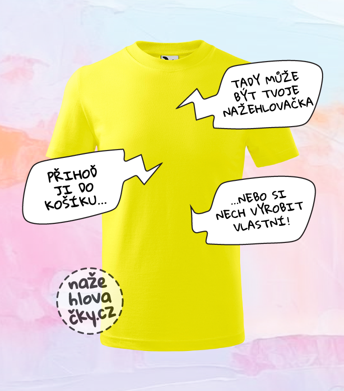 Tričko BASIC dětské citronová