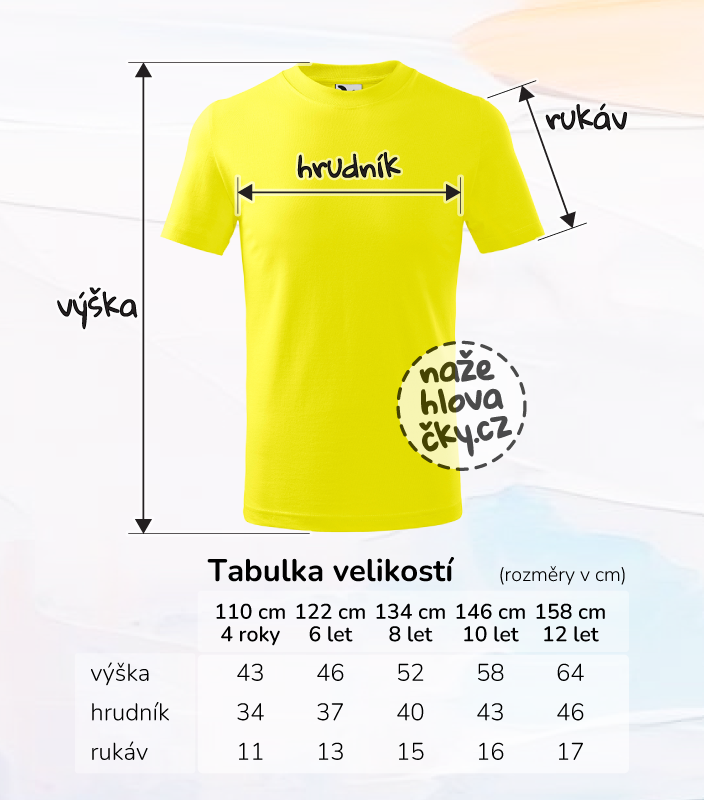 Tričko BASIC dětské citronová