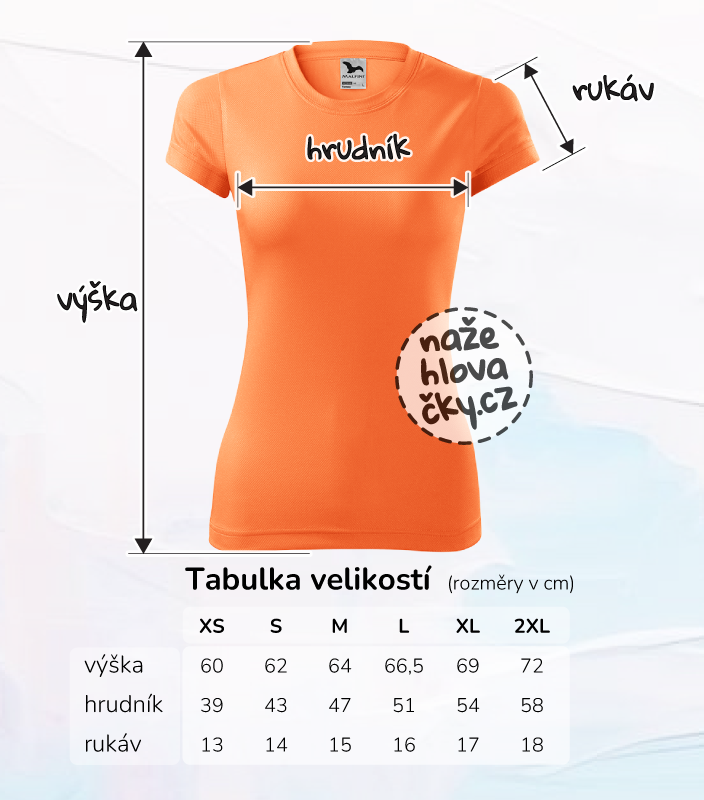 Tričko FANTASY dámské neon mandarine
