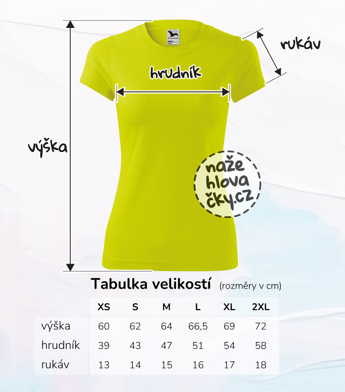 Tričko FANTASY dámské neon yellow